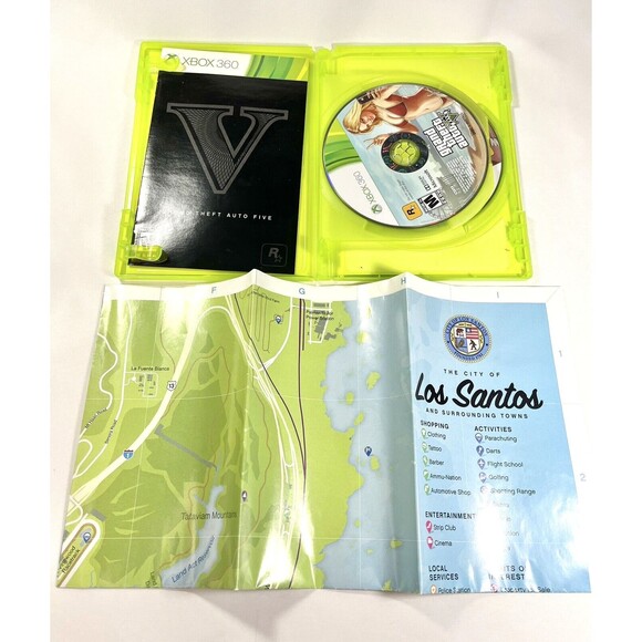 Grand Theft Auto V Xbox 360 2013 Complete with Map and Manual Tested - Picture 4 of 11